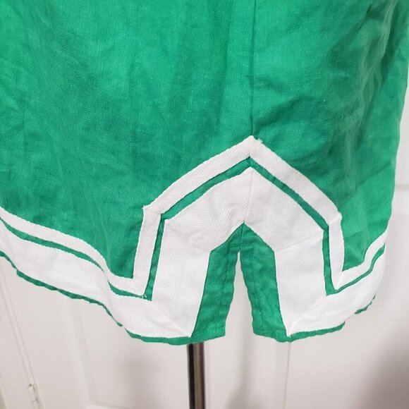 Crown & Ivy Linen Tunic Green Preppy Lightweight Womens Size Large - Picture 4 of 10